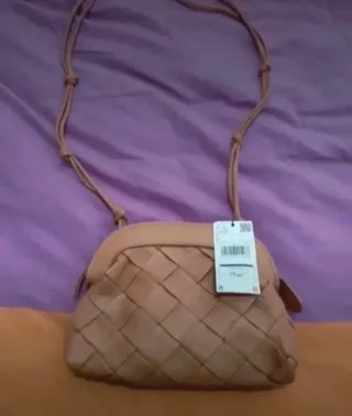 Bolso bandolera Mango beige nuevo con etiquetas