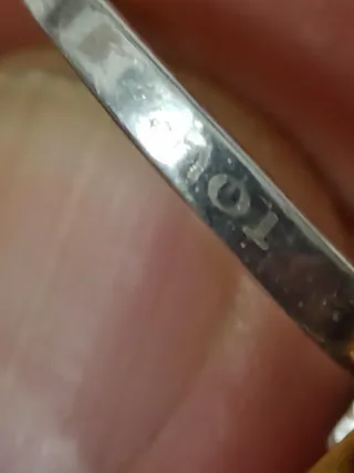 Anillo Plata 925 Tous Marrón Dorado