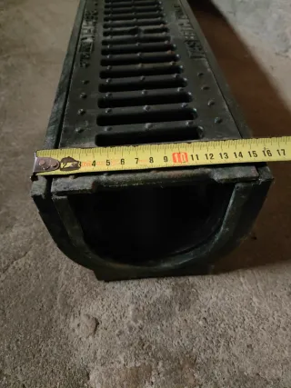 5 canales desagüe rejilla fundición