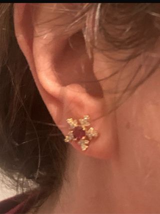 Pendientes Plata Rodolita