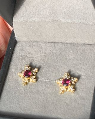 Pendientes Plata Rodolita