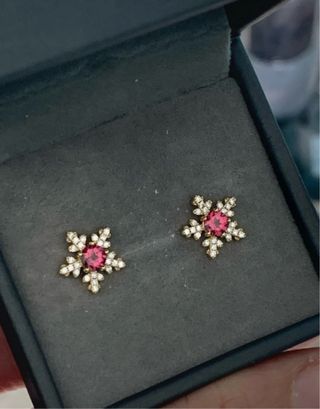 Pendientes Plata Rodolita