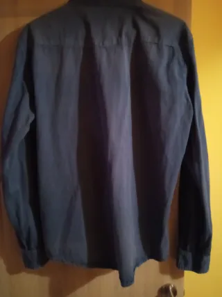 Camisa Pull&Bear Azul Talla XL Manga Larga