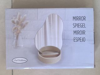 Espejo joyero de plástico y cristal