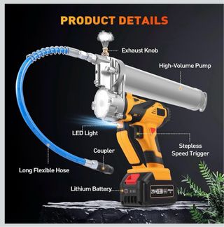 Pistola Engrasadora a Batería 10000 PSI