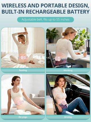 Slimpal Almohadilla Térmica Inalámbrica S1 Rosa