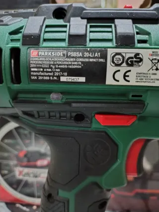 Taladro Percutor Parkside 20V PSBSA 20-Li A1