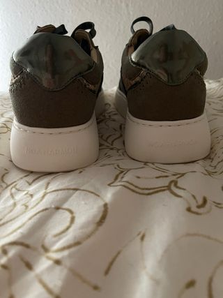 Zapatillas Noa Harmon Piel Beige/Verde