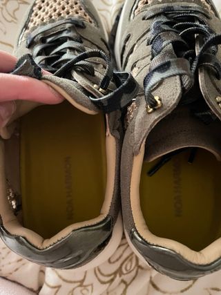 Zapatillas Noa Harmon Piel Beige/Verde