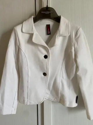 Blazer felpa bianca Rita tg 6 anni