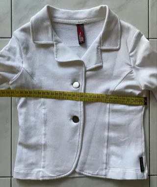 Blazer felpa bianca Rita tg 6 anni