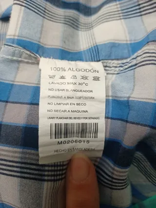 Camisa Gasolina Cuadros Azul Talla 5