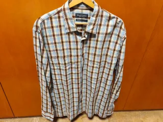 Camisa Marc O'Polo cuadros azul y marrón