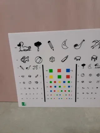 Lamina Optotipo Infantil para Examen Visual