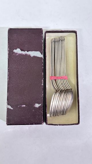 Lotto 11 Cucchiai d'Argento Vintage 179 grammi