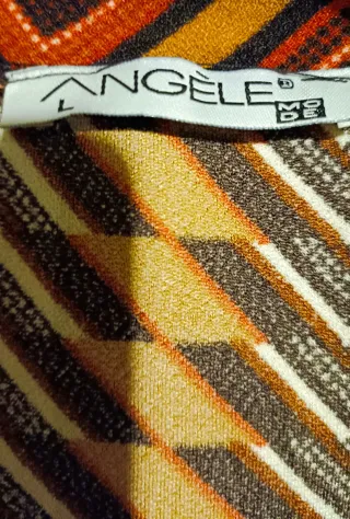 Vestido vintage estampado geométrico