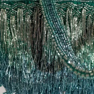 Bolso Zara Flecos Verde y Plateado