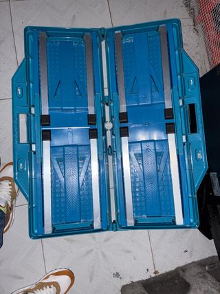 Mesa Plegable Camping Vintage Azul