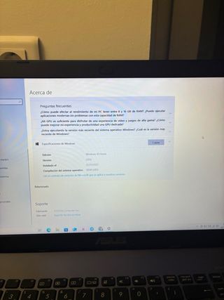 Ordenador Portátil Asus Gris y Negro