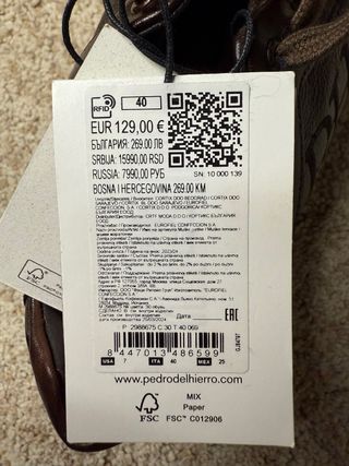 Zapatos Pedro de Hierro Marrones Talla 40