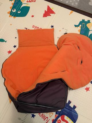 Saco Polar Bebé Morado y Naranja