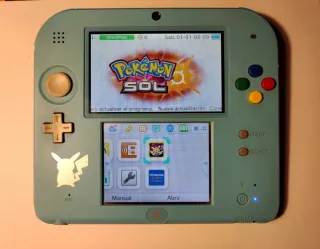 Nintendo 2DS Azul Edición Pokémon + Pokémon Sol.
