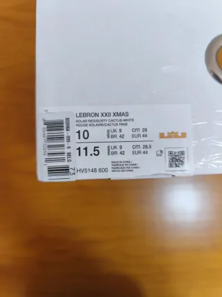 Nike LeBron XXII XMas Limelight Talla 44