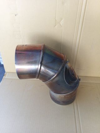 Curva 90° Inox Diámetro 150 con registro limpieza.