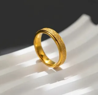 Anillo Plata Ley Doble Chapado Oro 18k