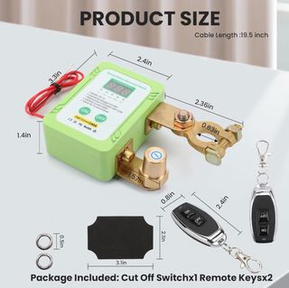 Cortacorriente de batería de coche con voltaje LED