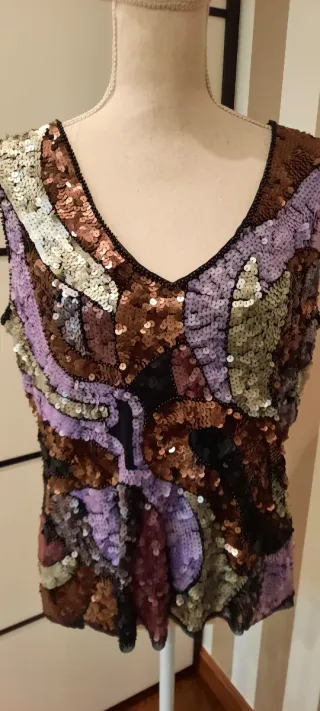 Top Joya Punto Roma Multicolor