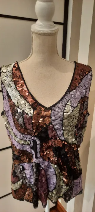 Top Joya Punto Roma Multicolor