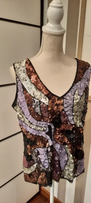 Top Joya Punto Roma Multicolor