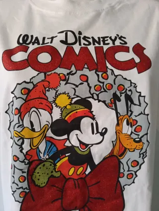 Camiseta Disney Mickey Donald Pluto Navidad
