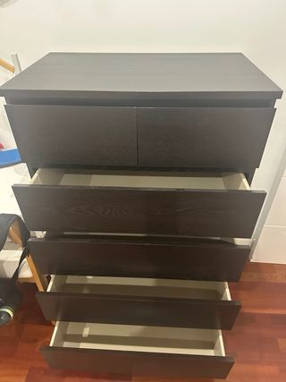 Cajonera Malm Ikea Marrón Oscuro