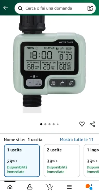 Irrigatore Automatico Giardino Timer