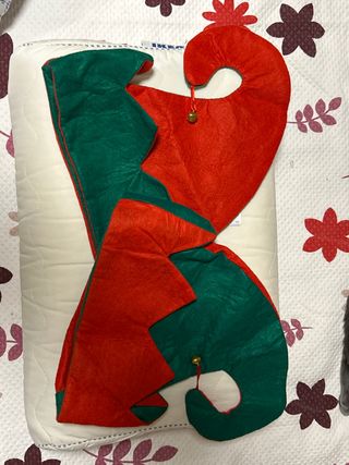 2 Gorro Elfo Navideño bicolor (Rojo y Verde)