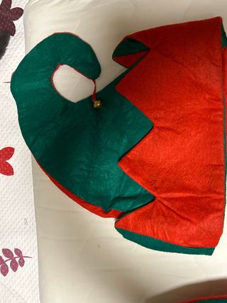 2 Gorro Elfo Navideño bicolor (Rojo y Verde)