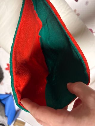 2 Gorro Elfo Navideño bicolor (Rojo y Verde)