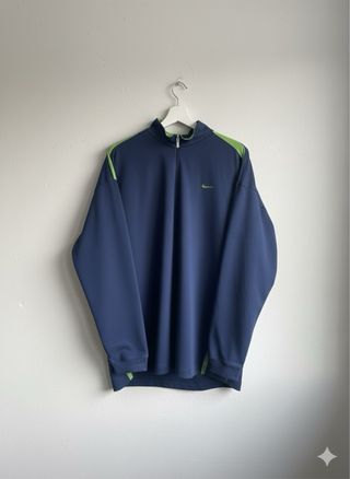 Chaqueta Nike térmica azul y verde 90s 00s Vintage
