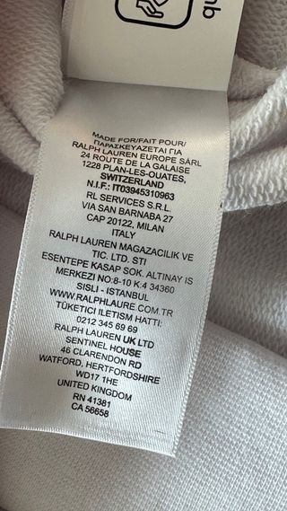 Casaco Polo Ralph Lauren Branco XL