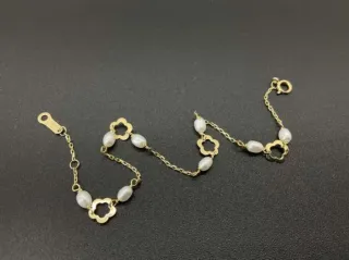 Pulsera oro 18k con perlas