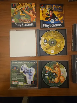 Lote 4 Juegos PS1: Harry Potter, Tarzán, Dragon