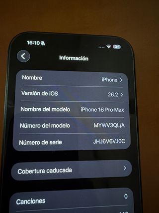 iPhone 16 Pro Max 256GB Negro Titanio