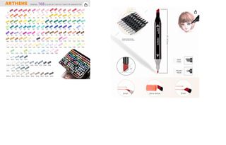 Rotulador 168 Colores Permanente Alcohol Doble Pun