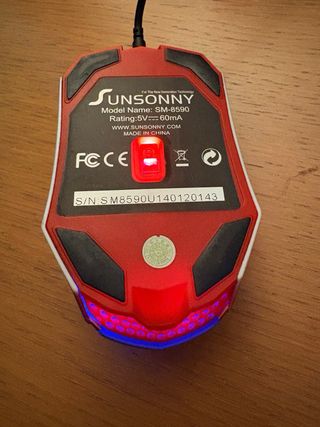 Mouse Luminoso SUNSONNY Iron Man