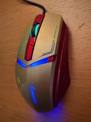 Mouse Luminoso SUNSONNY Iron Man