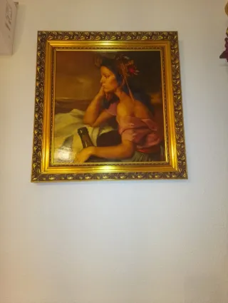 3 Quadri Classici con Cornici Dorate