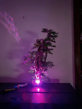 Lampada Albero Decorativo Metallo e Legno