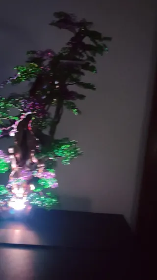 Lampada Albero Decorativo Metallo e Legno